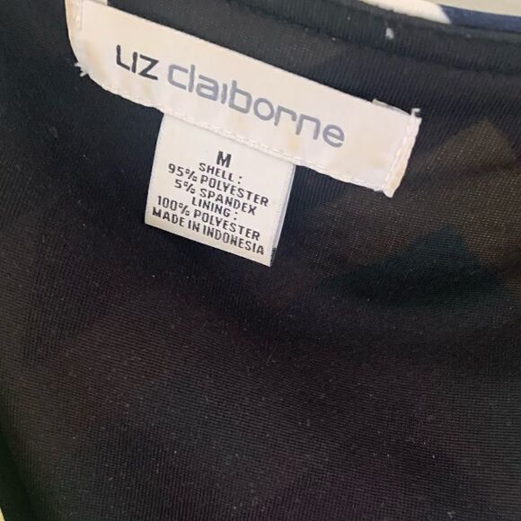 Liz Claiborne Faux Wrap Chevron Dress - M - Picture 4 of 5